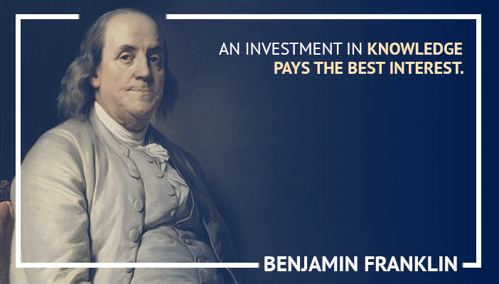 Navdihujoči trgovalni citati Benjamina Franklina