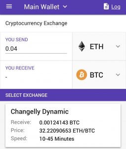 Enjin Wallet Exchange-interface
