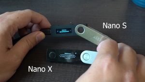 Obrazovka Ledger Nano S.