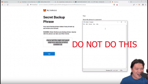 Varnostne zveze NE kopirajte v beležnico / besedo Microsoft in jo shranite v računalnik.
