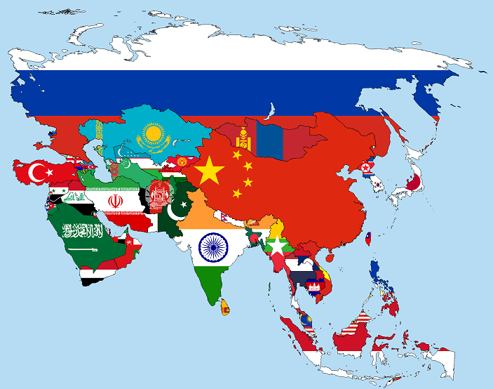 azië landen kaart