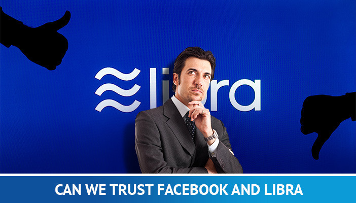 kan vi stole på facebook og libra, man thinking and libra logo