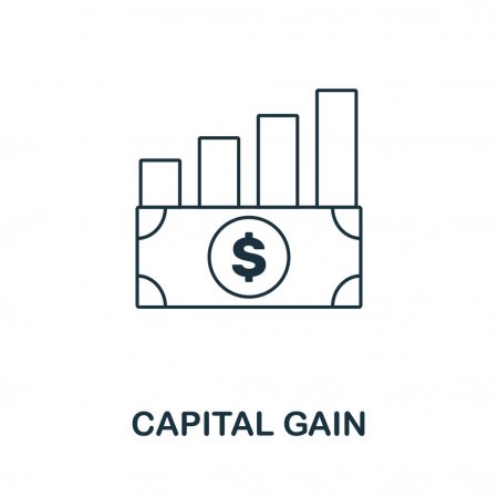Kapitaalaanwinst pictogram