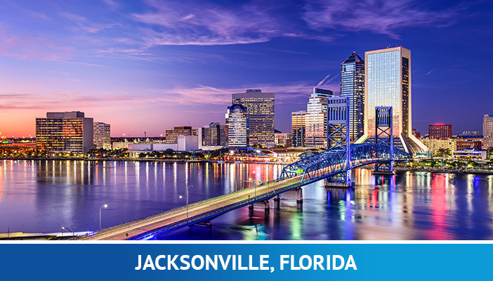 Jacksonville, mest kryptovennlige byer