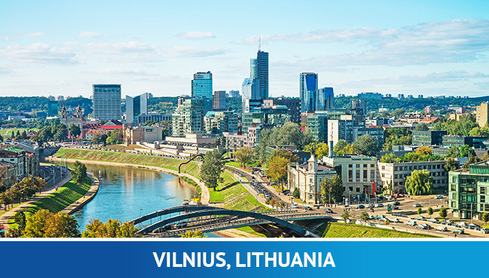 Vilnius, mest kryptovennlige byer