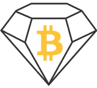 Bitcoin deimanto logotipas, bcd